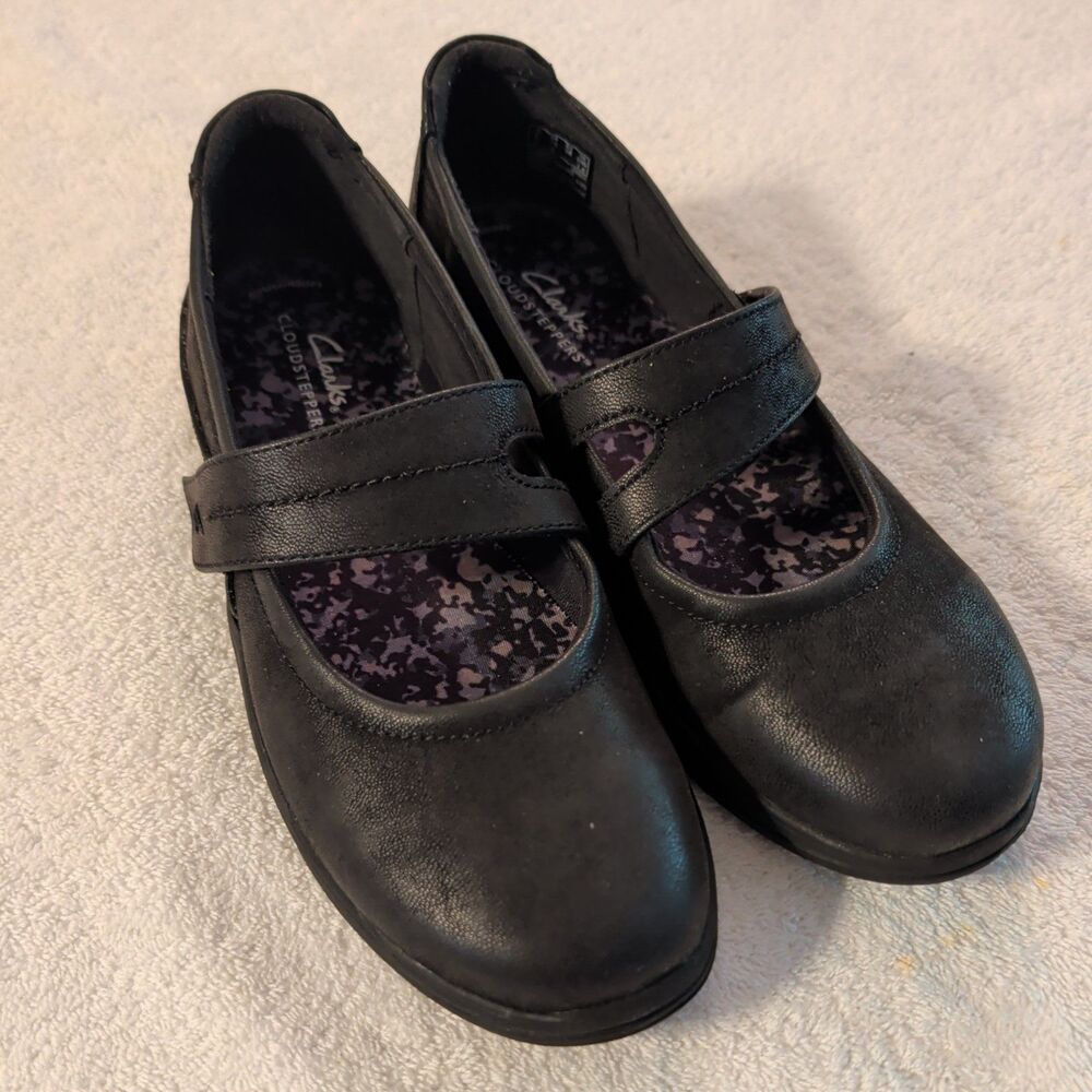 Clarks Cloud Steppers-Women's Breeze Mary Janes, Black, Size 7.5